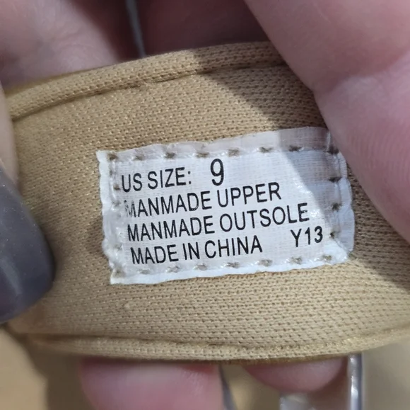 Volatile Tan Wedge Slides with Perforated Design - Picture 2 of 5